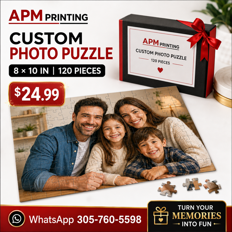 Personalized photo puzzle by APM Printing