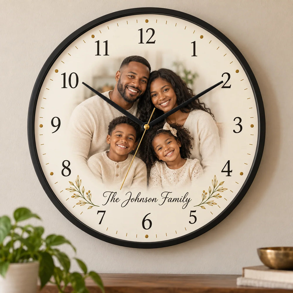Memorial photo wall clock personalized keepsake – APM Custom Printing