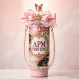 Custom photo tumbler with decorative accessories