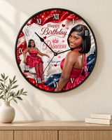 Custom photo wall clock personalized with family picture – APM Custom Printing