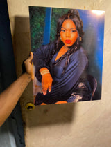 Personalized photo metal wall display example