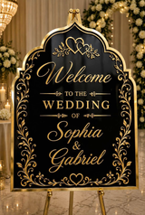 Personalized 18x24 acrylic welcome sign for weddings and events by APM Printing