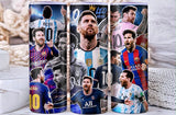 Soccer player tumbler personalized with name, number and team colors – APM Custom Printing