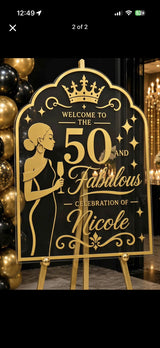 18x24 personalized acrylic welcome sign display for special occasions by APM Printing