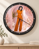 Custom printed round wall clock with photo – APM Custom Printing