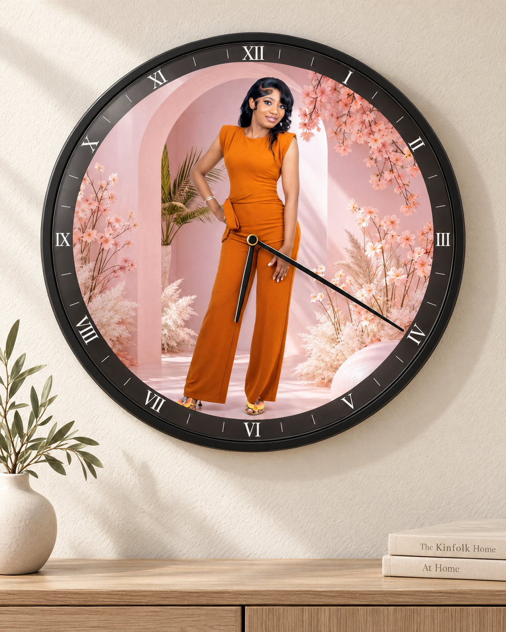 Custom printed round wall clock with photo – APM Custom Printing