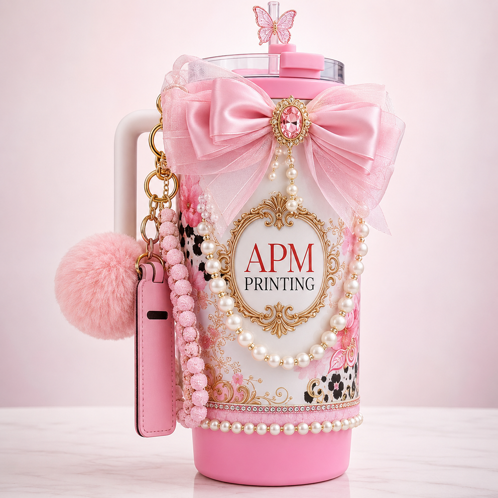Personalized bling tumbler gift example