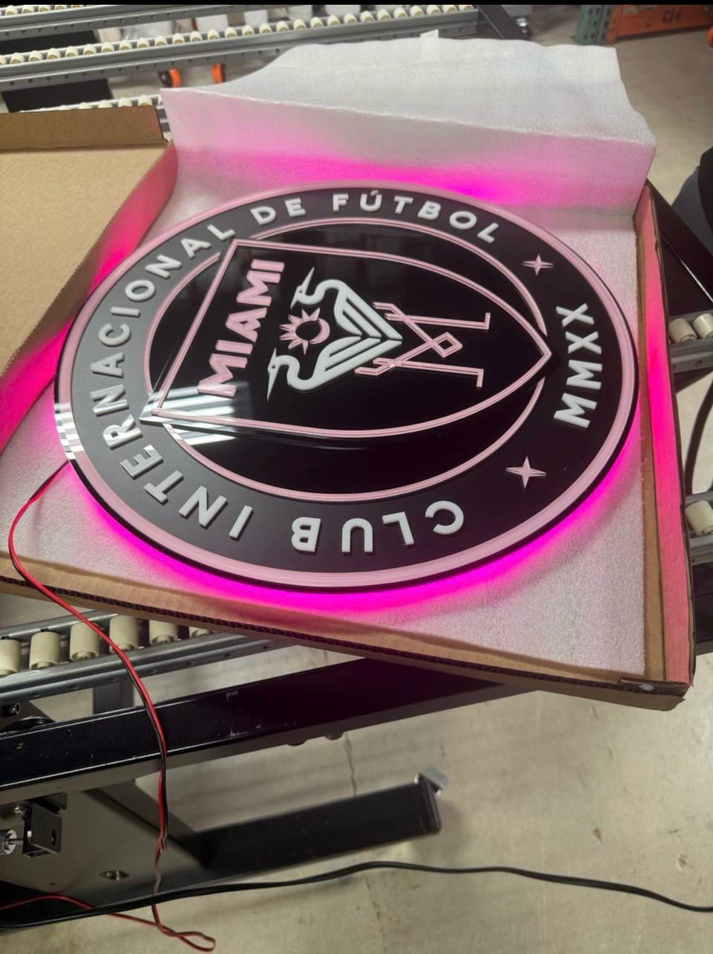Personalized acrylic trophy with custom name and logo for events and recognition