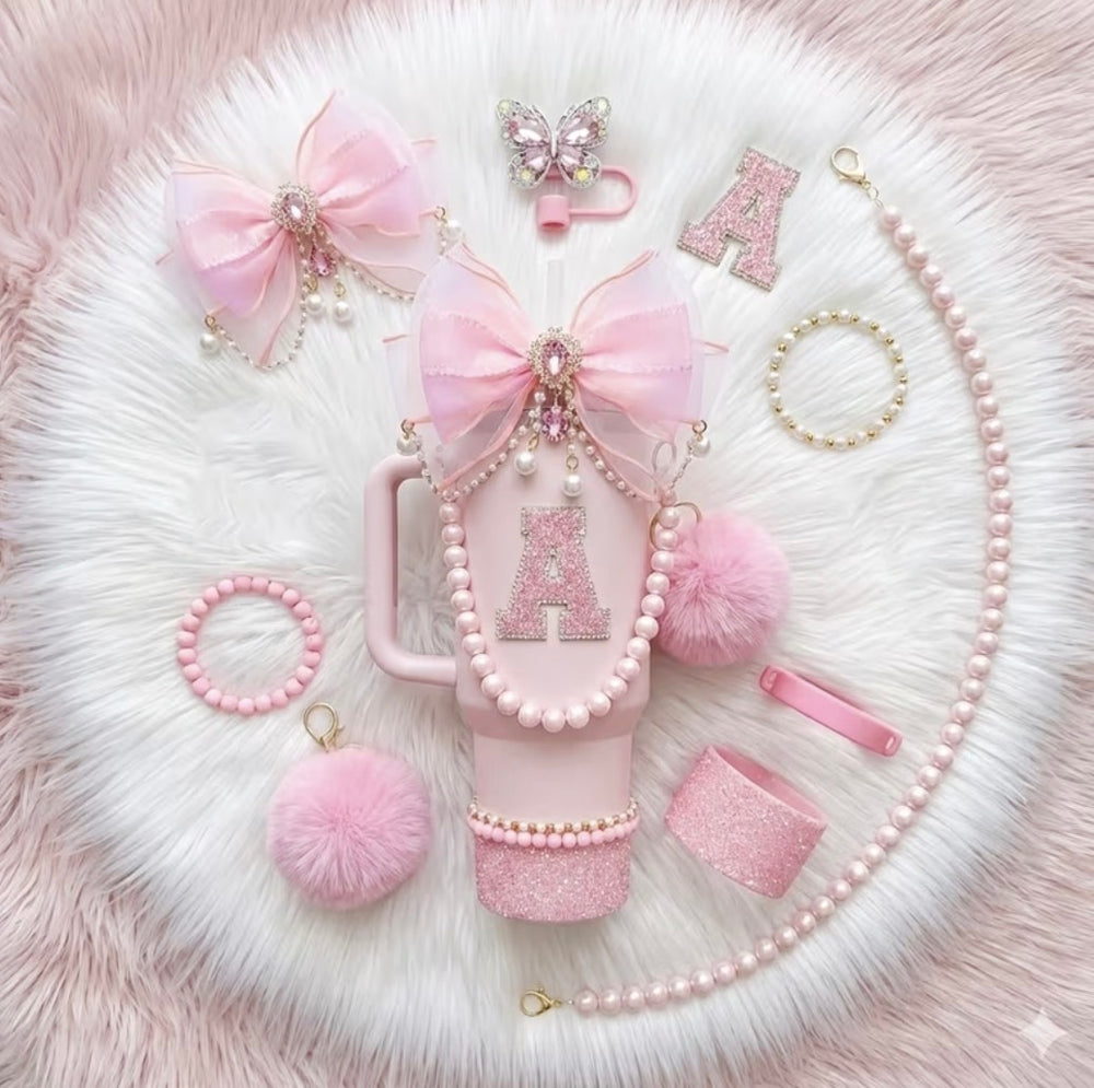 Personalized bling photo tumbler detail