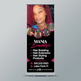 Custom retractable banner stand — printed design example 2