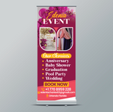 Custom retractable banner stand — printed design example 3