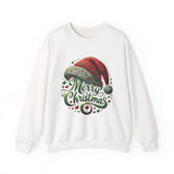 Christmas Crewneck Sweatshirt — 'Merry Christmas' Santa Hat Holiday Sweatshirt — 1