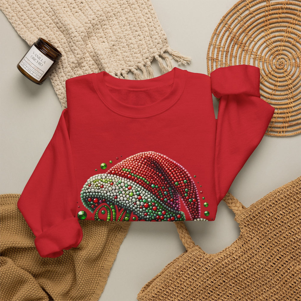 Christmas Crewneck Sweatshirt — 'Merry Christmas' Santa Hat Holiday Sweatshirt — 16