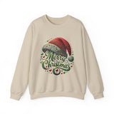Christmas Crewneck Sweatshirt — 'Merry Christmas' Santa Hat Holiday Sweatshirt — 2