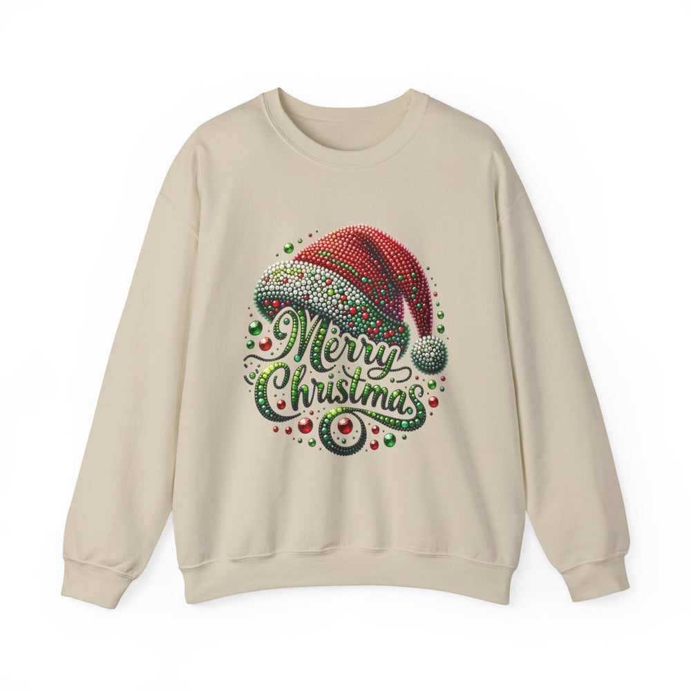 Christmas Crewneck Sweatshirt — 'Merry Christmas' Santa Hat Holiday Sweatshirt — 2