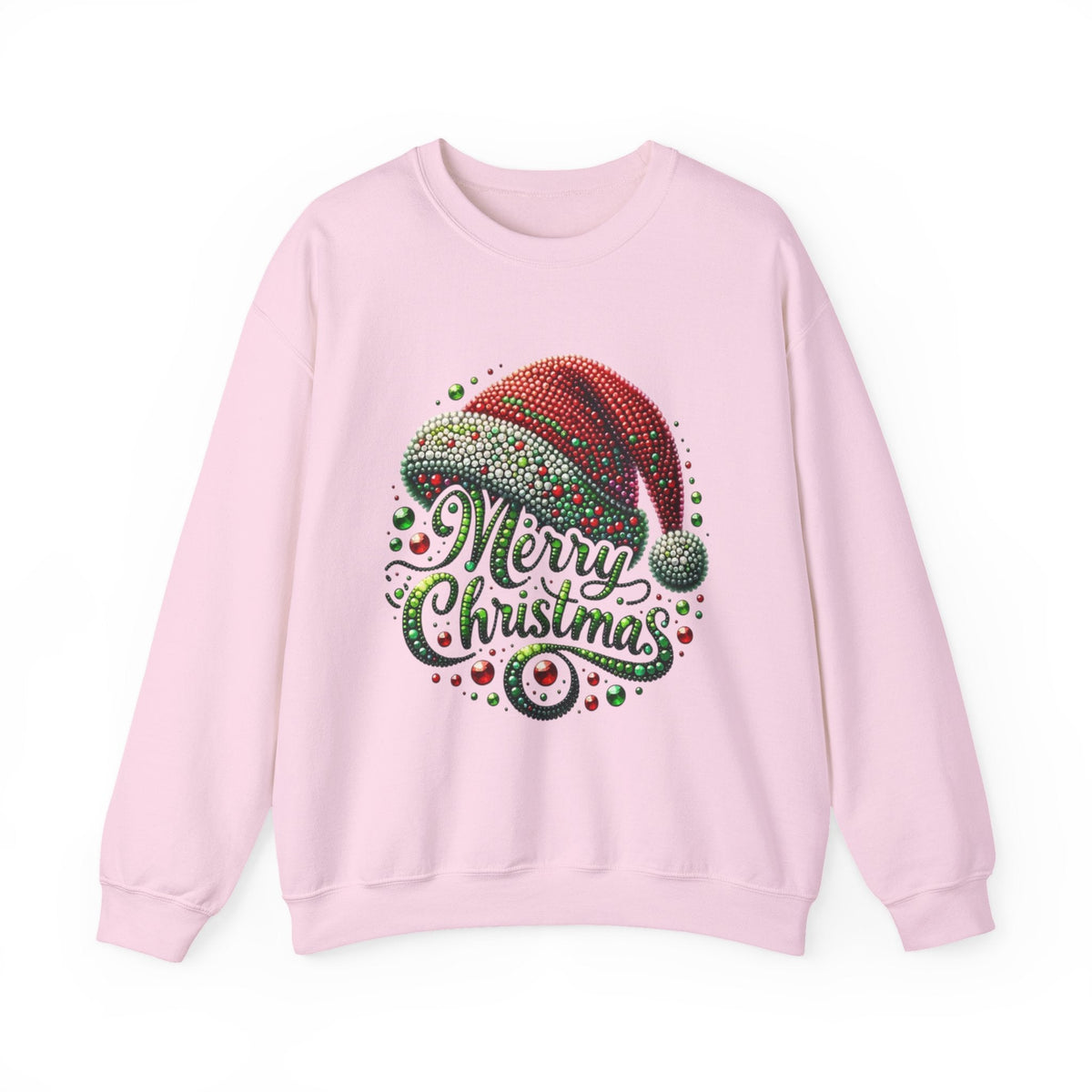 Christmas Crewneck Sweatshirt — 'Merry Christmas' Santa Hat Holiday Sweatshirt — 3