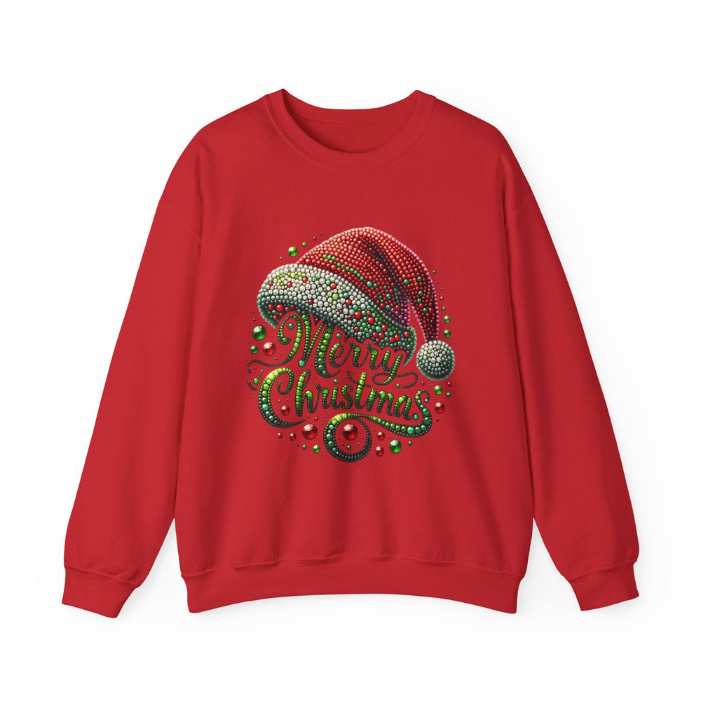 Christmas Crewneck Sweatshirt — 'Merry Christmas' Santa Hat Holiday Sweatshirt — 4