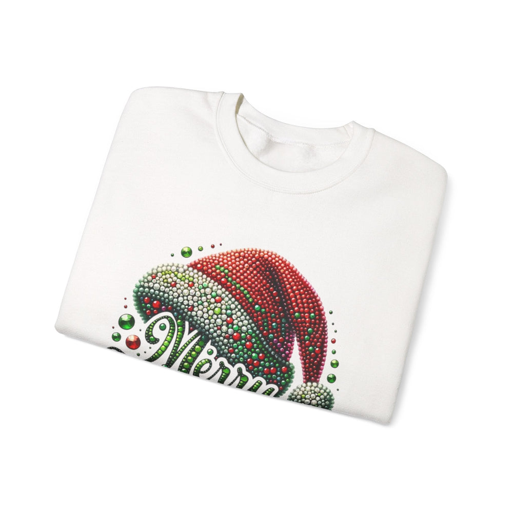 Christmas Crewneck Sweatshirt — 'Merry Christmas' Santa Hat Holiday Sweatshirt — 6