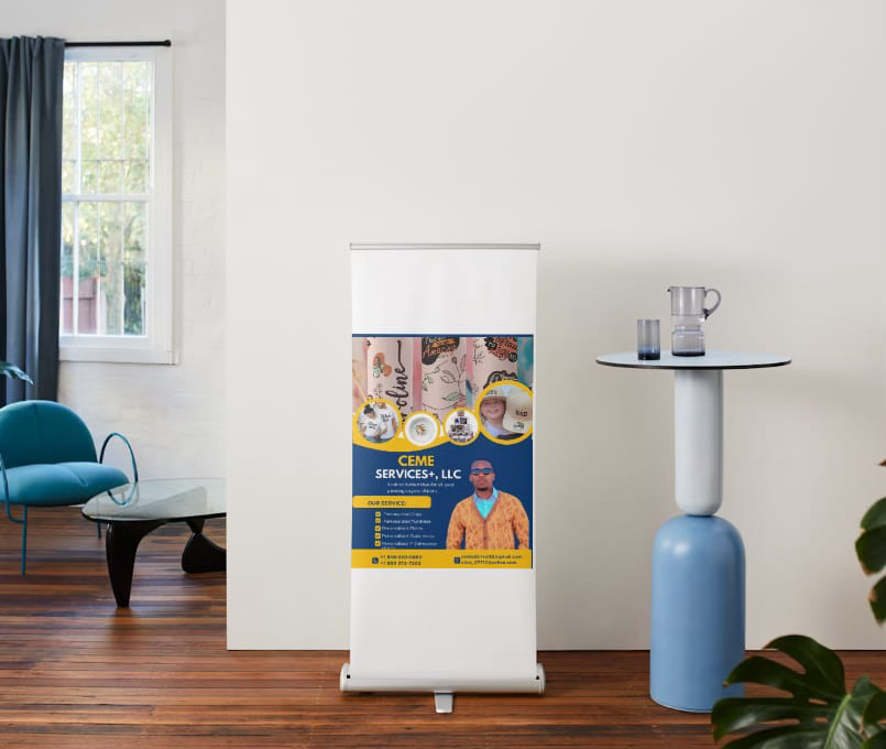 Custom Retractable Banner personalized by APM Printing
