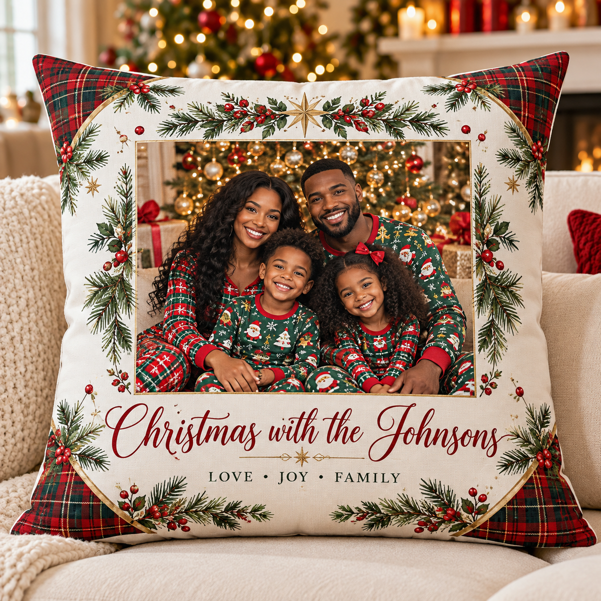 Spun Polyester Square Pillowcase — 1